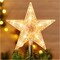 Christmas Tree Topper Lighted Star with Built-in 10 Replaceable Bulbs, 9.5